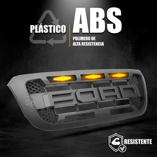 Parrilla Ford Ranger Tipo Raptor 2008 2009 2011 Leds Ambar