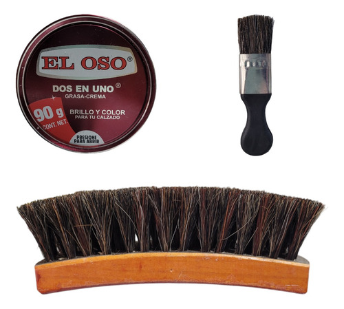 Kit Grasa 2 En 1 El Oso De 90g + Aplicador + Cepillo Bolero