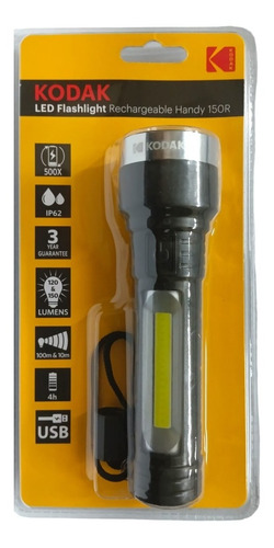 Linterna Recargable Led  Kodak  Handy 150   Usb 