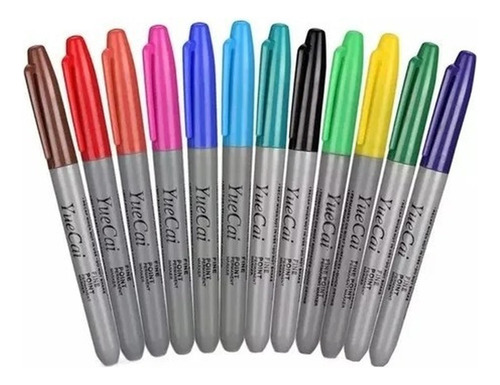 Plumones Marcadores Colores 24 Lápices Escolar Oficina