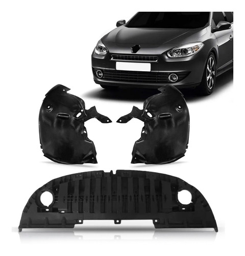 Kit Defletor C/ Par De Parabarro Renault Fluence 2010 A 2013