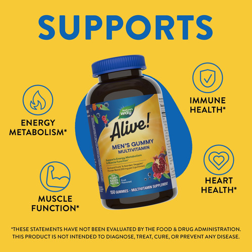 Nature's Way Alive! Mens Gummy Multivitamins, High Potency