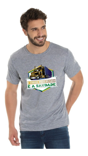 Imagem 3 de 5 de Camiseta Para Caminhoneiro - A Carga Mais Pesada É A Saudade