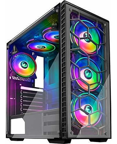 Musetex Atx Mid-tower Pc Gaming  -6 Rgb Led