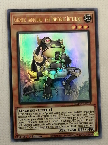 Ultra Yugioh Gizmek Taniguki, The Inmobile Intelect (Usado)