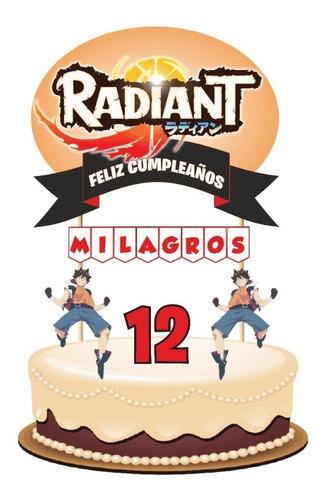 Radiant Adorno Para Tortas Anime Cake Toppers 