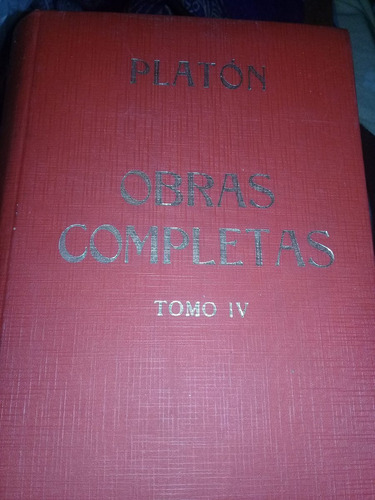 Platon. Obras Completas. Editorial Omeba.tapadura