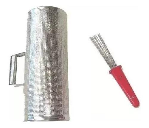 Guiro Raspador Parquer De Metal Pequeño 3x8 Con Peine 