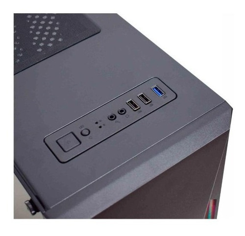 Armario K-mex Hawk Ii CG01kt Rgb Mid Tower Atx Gamer, negro
