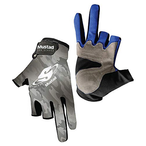 Guantes De Sol 50 Upf | Azul Gris Negro