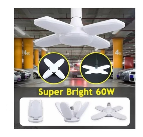 Ampolleta Led 60w Angulo Ajustable 4 Aspas 4+1 Ampolletas Xl
