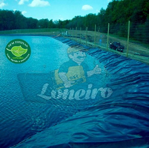 Lona Azul 20x20 Lago Tanque Piscina Natural Gigante 500micra