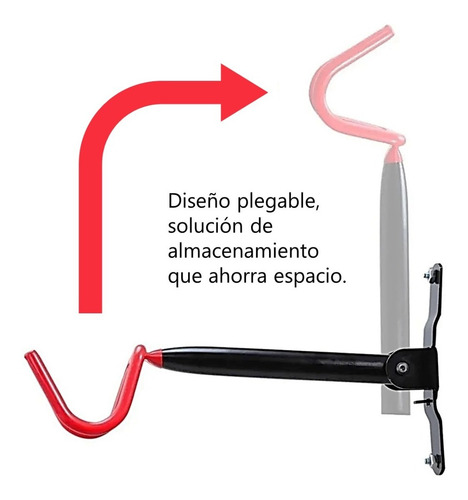 Imagen 3 de 6 de Soporte Pared Para Bicicleta Pared Horizontal