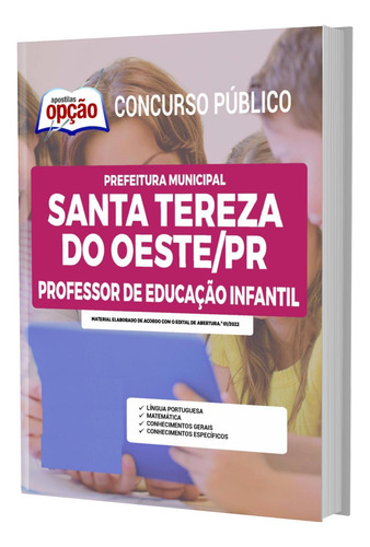 Apostila Santa Tereza Do Oeste Pr - Professor Infantil