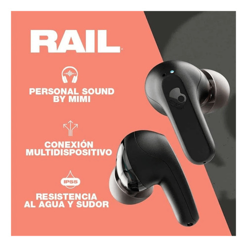 Audífonos Bluetooth True Wireless Skullcandy Rail Resistente