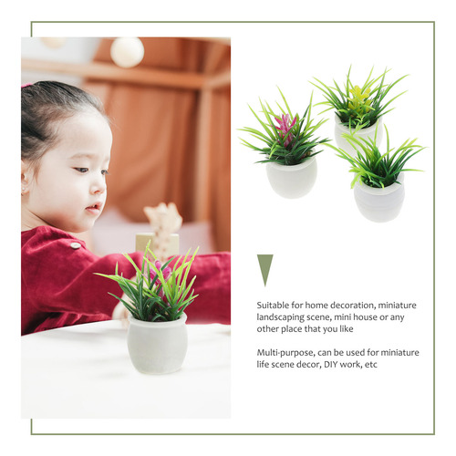 Mini Bonsái Artificial Para Decoración De Casa En Maceta, 3