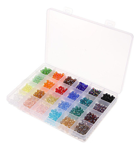 1 Caja De De Cristal Facetado Espaciador De Sueltas