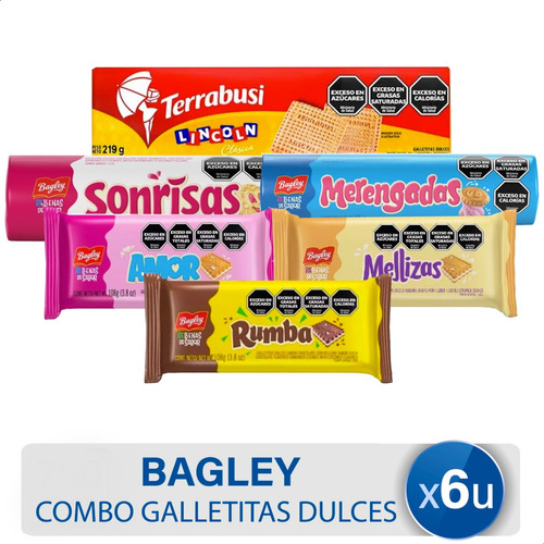 Combo Galletitas Bagley Dulces - Mejor Precio