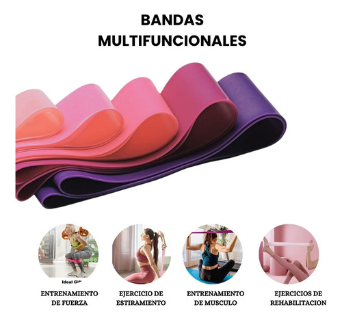 Ligas De Resistencia Banda De Resistencia Ejercicio Yoga Kit Rosa