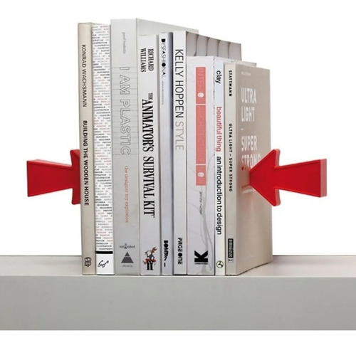 Imagen 1 de 5 de Sujeta Apoya Porta Libros Flecha Diseño Revistero Biblioteca
