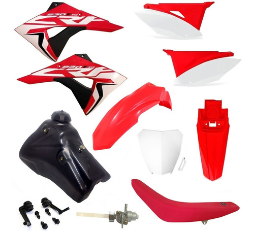 Kit Carenagem Roupa Biker Completo Crf 230 2007 2008 2009