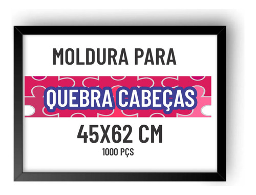 Nova Moldura Quebra Cabeça Game Office De 1000 Pçs 45x62 Cm