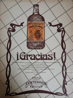 Cartel Retro. Tequila Cuervo Centenario 1977 634