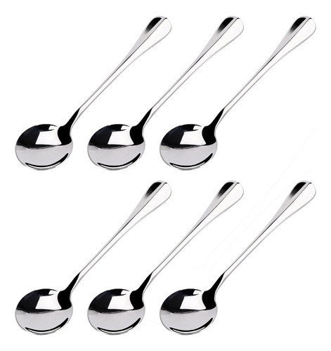 6 Cucharas De Té Cucharilla Café Metal Plata 6.3  Longitud