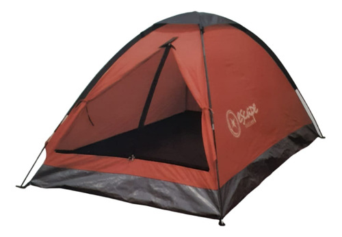 Carpa Domo Escape Outdoor 2 Personas Verde Color Naranja Y Gris