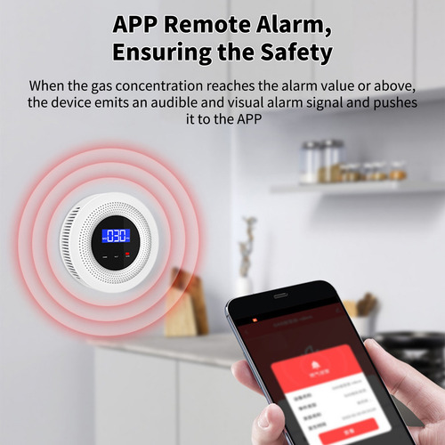 Alarma De Fuga De Gas Wifi Detector Sensor De Gas Inteligent