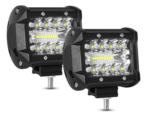 Beeyeo Barra Luz Led Punto Inundacion Vaina 1200lm 2pcs 4 