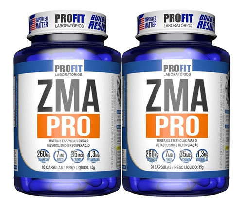 Imagem 1 de 4 de 2x Pré Hormonal Testosterona Zma Pro C/ Cromo 90cap - Profit