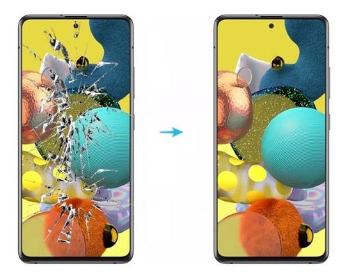 Imagen 4 de 8 de Cambio Cristal Glass A71 Compatible Samsung Galaxy A71