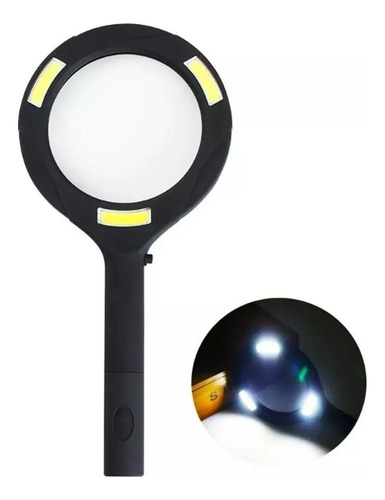 Lupa De Lectura Con Luz Led Aumento 3x 250 Lúmenes Día Noche