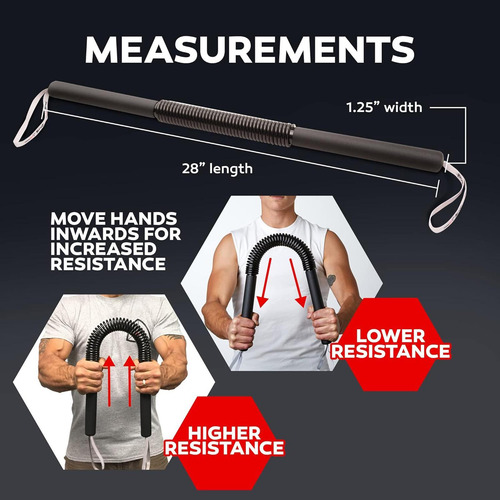 Power De Primavera Bar Expander De Servicio 40 Kg 61 Cm