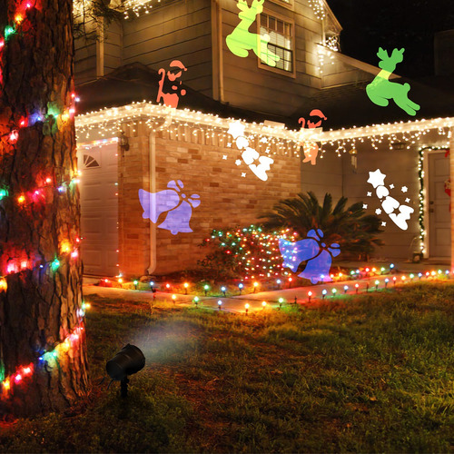 Projetor Refletor Imagens Desenhos Natalinos Natal Ano Luzes Natalinas 110v/220v