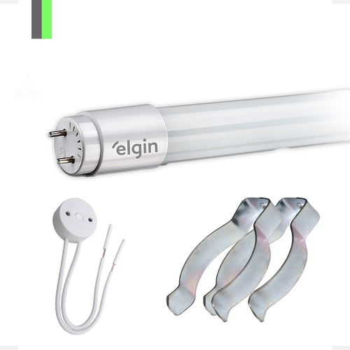 10x Lampada Tubular De Led 120cm T8 + Conector + Abraçadeira