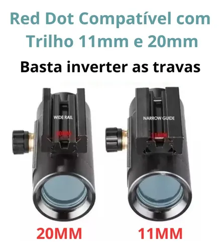 Red Dot Diana 1x40 Trilho 11 E 20mm Acompanha 2 Baterias