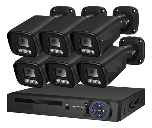 4k Security Camera System Kit 8mp Poe Ip Nvr Audio Record