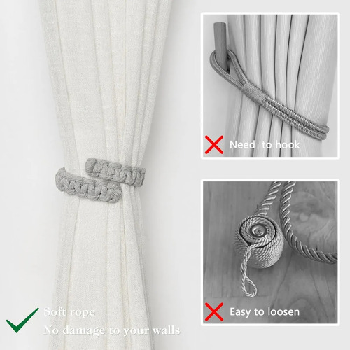 Sjp Zjcompatible 4 Cordones De Algodón Para Cortinas