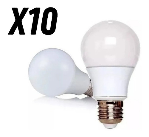 Foco Led Bajo Consumo-luz Fria 11 W .x 10 Unidades.