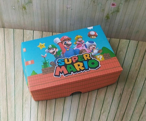 Imagem 1 de 2 de 10 Caixas Lembrança Festa P6doces Super Mario Bros