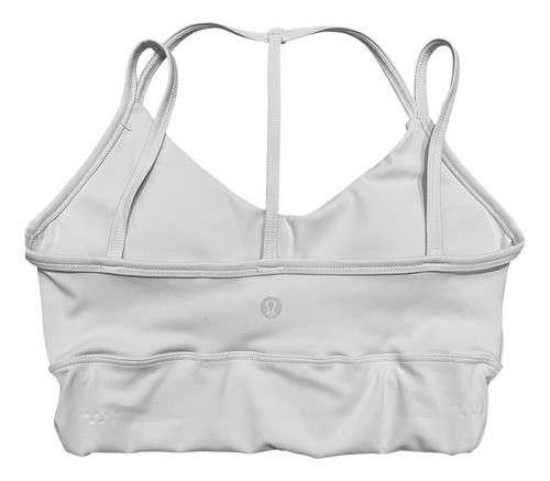 Top Tirantes Espalda Copas Deportivo Inspo Lulu Lemon Blanco Blanco Serigrafía Unitalla
