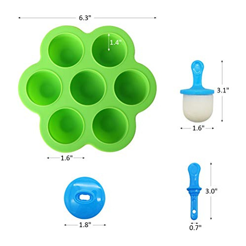 Molde Popsicle Silicona Mini, 7 Cavidades, Palitos Plsticos