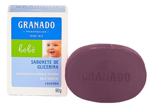 Sabonete Em Barra Glicerina Granado Bebê Lavanda 90g