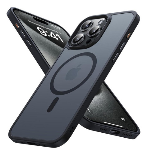 Capa Com Magsafe Para Apple iPhone 15 Pro Max - Preto Fosco