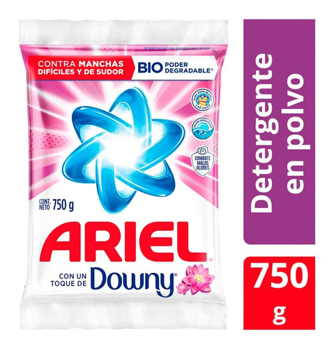 Detergente En Polvo Ariel Toque Downy 750g