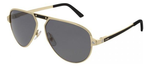 Cartier Ct0101s 001 Aviator Dorado Negro