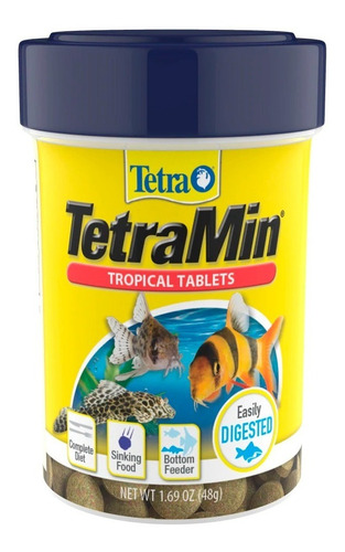 Imagen 1 de 10 de Alimento Tetra Min Tropical Tablets 48g / 160 Tabletas