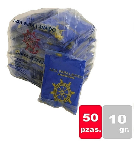 Blanqueador Azul De Lavado El Timón 1/50 Pzas De 10grs